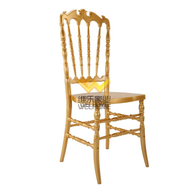 Gold Highback Resin Napoleon Chair for wedding/event